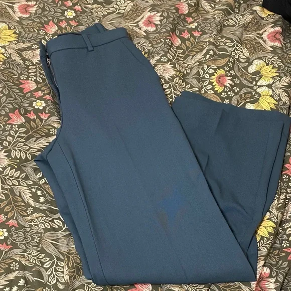 Aritzia Agency pants - BABATON blue/green Tailored Wide-Leg Trousers - Picture 11 of 12